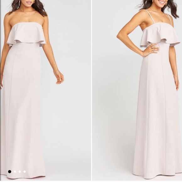 Show Me Your MuMu Dresses & Skirts - Monaco Ruffle Gown in Show Me The Ring Stretch